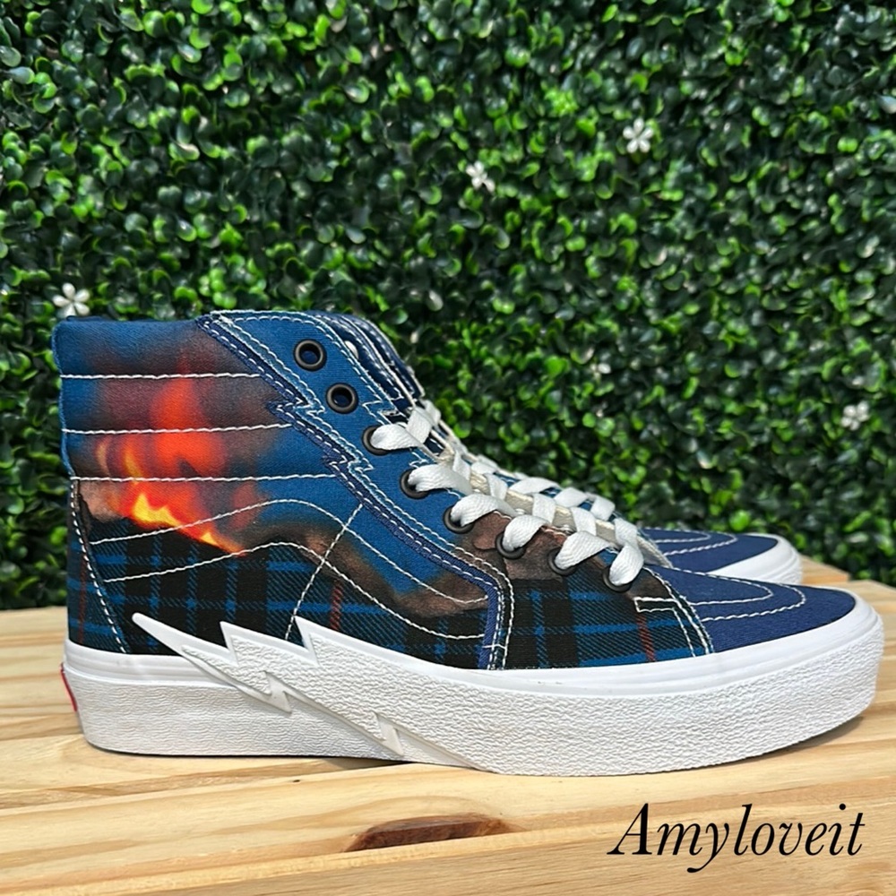 Stylish Blue High-Top Sneakers